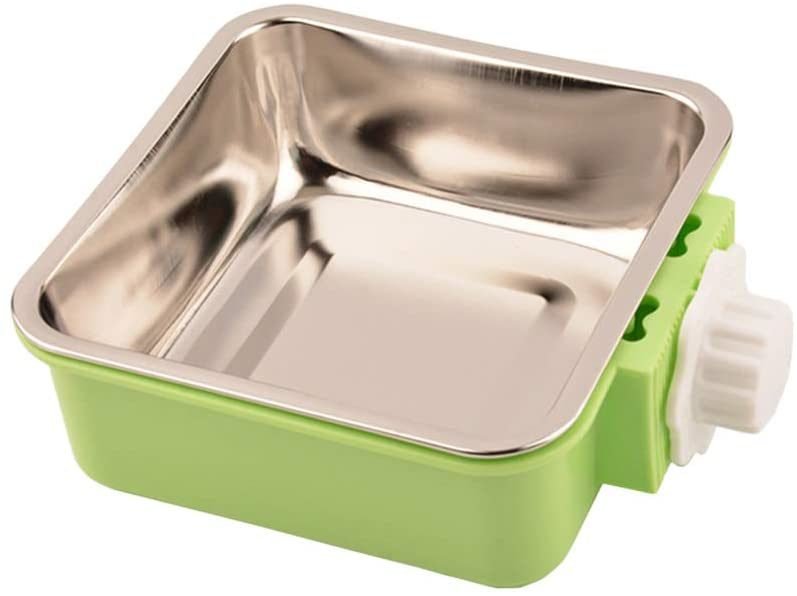 Stainless Steel Pet Crate Bowl Removable Cage Hanging Bowls with Bolt Holder for Pets Stainless Steel Pet Crate Bowl Removable Cage Hanging Bowls with Bolt Holder for Pets