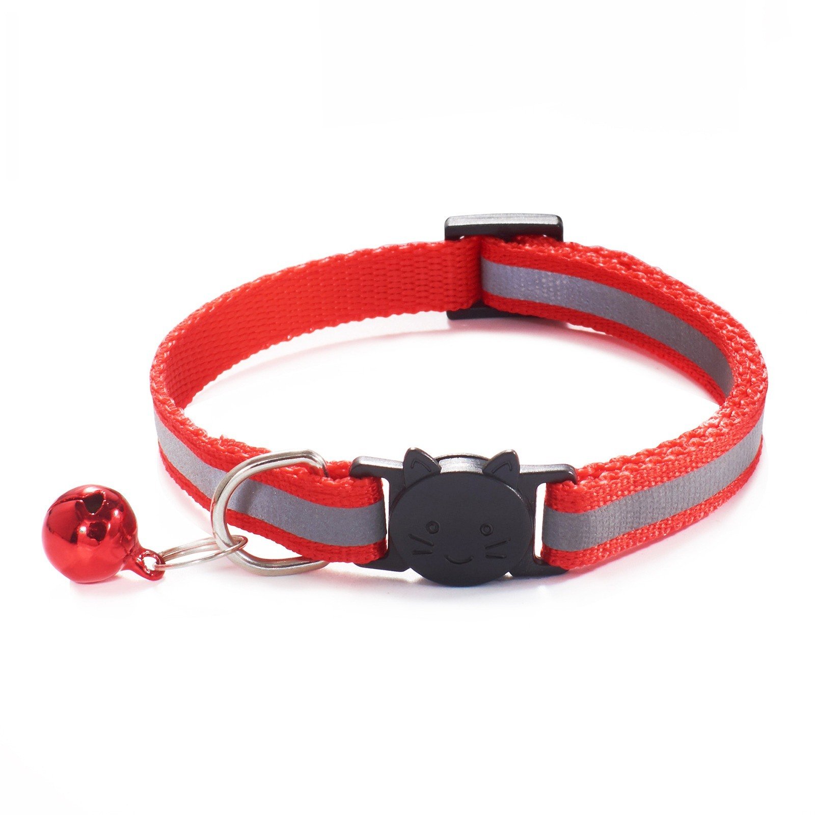 Reflective Dog Collar Pet Cat Puppy Nylon Collar with Bell Neck Adjustable Reflective Dog Collar Pet Cat Puppy Nylon Collar with Bell Neck Adjustable